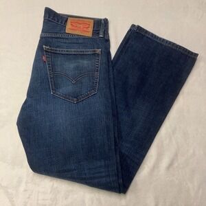 Y2K Levi's 527 Boot Cut Jeans Men's 32x30 Medium Dark Blue Denim TRUE TO SIZE